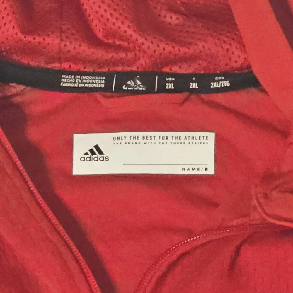 Adidas Hoop City Basketball Jacket‎ Mens XXL Red Good